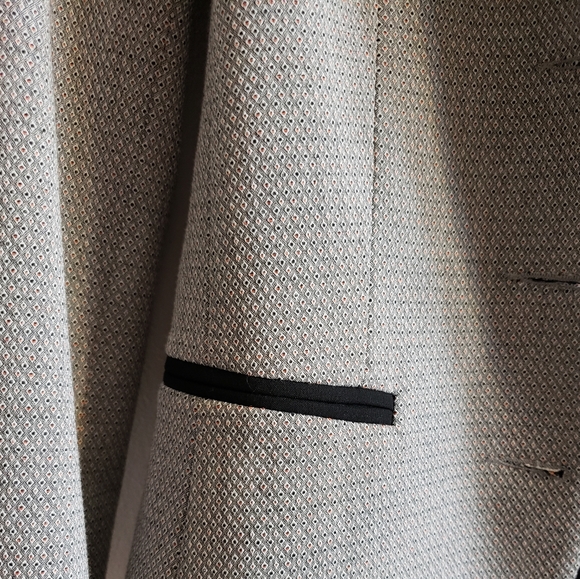 Tristan Classic Structured Blazer Pink Blue Diamond Graphic Woman Size One - Picture 6 of 16